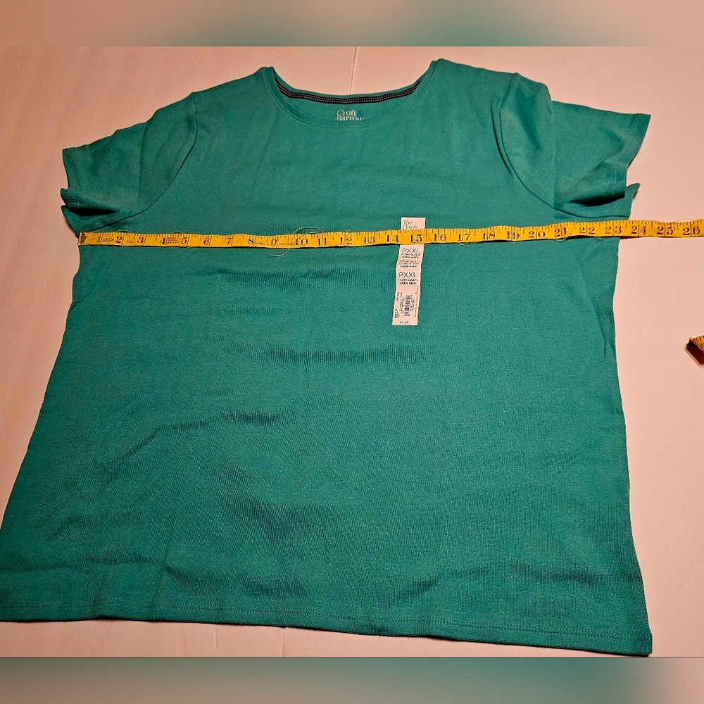 Croft & Barrow Teal and Cream Blouses - Picture 3 of 9